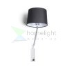 SHARP fali lámpa fekete króm 230V LED E27 15W