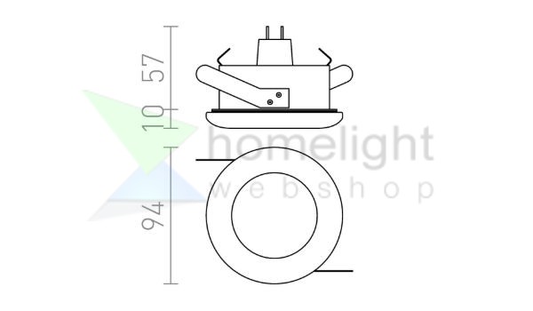 ACUA süllyesztett lámpa fehér 12V GU5,3 50W IP44