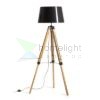 ALVIS/RIDICK állólámpa csillogó fekete arany fólia/bambusz/fekete 230V LED E27 15W