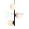 ETHERIA függő lámpa fekete opál üveg 230V LED E27 3x11W
