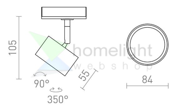 PIXEL egy áramkörös sínre fekete 230V LED GX53 7W