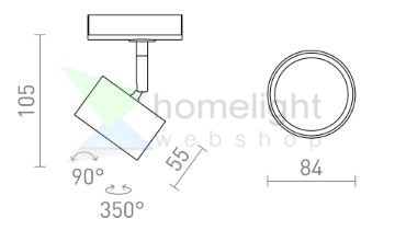PIXEL egy áramkörös sínre fehér 230V LED GX53 7W