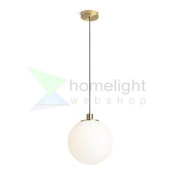 BOULDER 30 függő lámpa opál üveg/szálcsiszolt sárgaréz 230V LED E27 15W