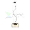 AMANDA függő lámpa matt fekete tiszta üveg 230V LED E27 3x15W