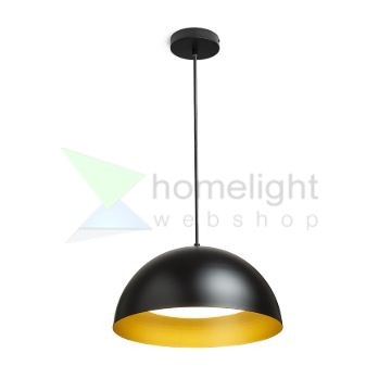 GLADYS 40 függő lámpa fekete/aranysárga 230V LED E27 30W