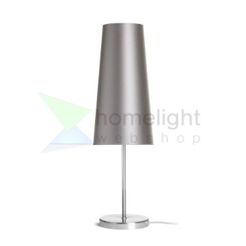 NYC/CONNY 15/30 asztali lámpa  Monaco galamb szürke/ezüst PVC/nikkel 230V LED E27 11W
