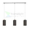 LIZ III 80 függő lámpa fekete üveg/matt nikkel 230V LED E27 3x15W