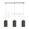 LIZ III 60 függő lámpa fekete üveg/matt nikkel 230V LED E27 3x15W