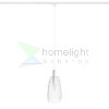 BELLINI L E14 függő lámpa, egyáramkörös sínre függesztéshez fehér tiszta üveg 230V LED E14 15W