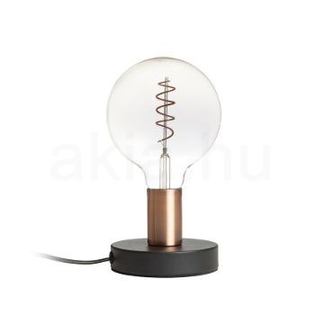 ALGOT asztali lámpa fekete szálcsiszolt réz 230V LED E27 15W