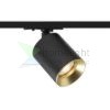 DARIO egyfázisú áramkörös sínre fekete szálcsiszolt sárgaréz 230V LED GU10 9W