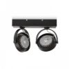 KELLY LED II DIMM fali lámpa fekete 230V LED 2x12W 24° 3000K