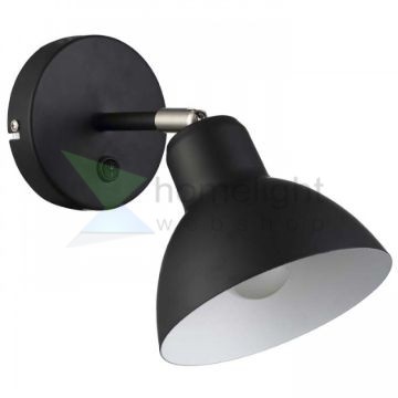 BAROQUE fali lámpa fekete króm 230V LED E27 11W