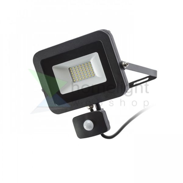 PONTA reflektor mozgásérzékelővel fekete  230V LED 30W 120° IP54  3000K