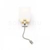 TAINA lámpabúrával fehér matt nikkel 230V LED E27 LED 15+3W 25°  3000K
