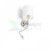 VERSINA lámpabúrával fehér króm 230V LED E27 LED 15+3W 25°  3000K