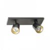 KENNY II felületre szerelhető fekete/aranysárga  230V LED GU10 2x8W