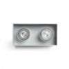 AGATE II mennyezeti lámpa  szálcsiszolt alumínium 230V LED GU10 2x7W