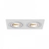 PASADENA GU10 SQ II süllyesztett lámpa  szálcsiszolt alumínium 230V LED GU10 2x7W