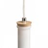 PULIRE RD függő lámpa  opál üveg/fa/króm 230V LED E14 6W