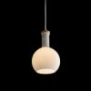 PULIRE RD függő lámpa  opál üveg/fa/króm 230V LED E14 6W