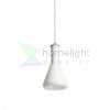 PULIRE CON függő lámpa  opál üveg/fa/króm 230V LED E14 6W
