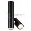 BOGARD TWIN mennyezeti lámpa matt fekete  230V LED 2x5W 40°  3000K