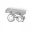 KELLY II fali lámpa  szálcsiszolt alumínium 230V LED G53 2x15W