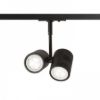 BEEBA II egyfázisú áramkörös sínre fekete  230V LED GU10 2x8W