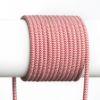 FIT 3x0,75 1fm textil kábel piros/fehér  