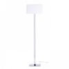 PLAZA állólámpa fehér króm 230V LED E27 15W