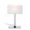 PLAZA M asztali lámpa fehér króm 230V LED E27 15W