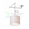 BROADWAY függő karral fehér króm 230V LED E27 15W