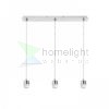 MORE 60 mennyezeti függőlámpa alap  króm 230V LED E27 3x15W