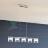 ESTRA V függő lámpa fehér tiszta üveg 230V LED 5x5W 3000K