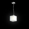 LUCIA 15x15 függő lámpa  szatén üveg/króm 230V LED G9 5W