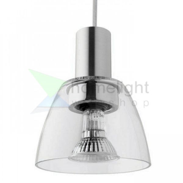 BIZZO függő lámpa  tiszta üveg/alumínium 230V LED E14 15W