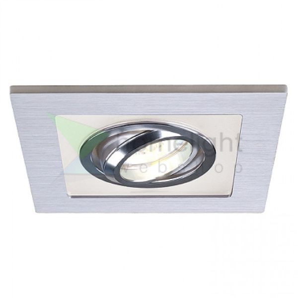NICELIGHT I süllyesztett lámpa szálcsiszolt alumínium/szatén üveg 12V GU5,3 50W