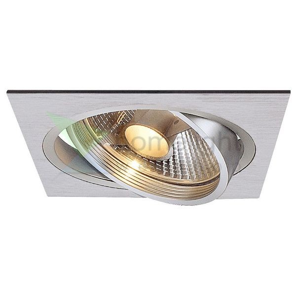 NEW TRIA SQ I ES111 süllyesztett lámpa szálcsiszolt alumínium 230V GU10 75W