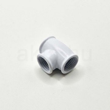 Fehér T idom 3xM10  belső menettel - 20mmx17mm