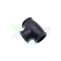 Fekete T idom 3xM10  belső menettel - 20mmx17mm
