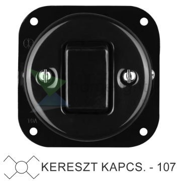 Egyes billenő fekete porcelán kereszt-kapcsolóbetét