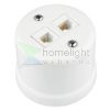 Fehér falon kívüli 2xCAT.5E porcelán falicsatlakozó aljzat