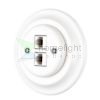 Fehér RJ45 betét porcelán keretekhez – 2×RJ45