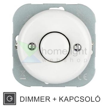 Porcelán dimmer Ø60 mm-es süllyesztett szereléshez
