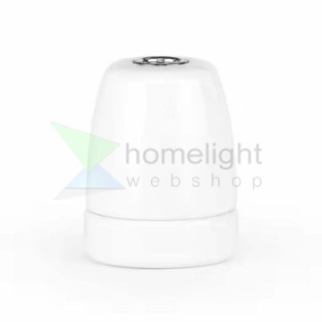 Fehér E27 egyenes porcelán foglalat