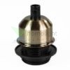 Antik bronz Edison E27 búratartós foglalat fém burkolattal