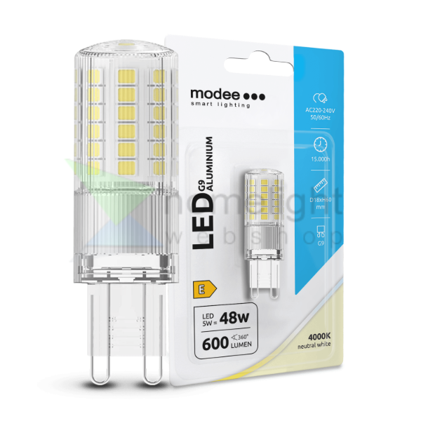 Modee Lighting LED Izzó G9 Aluminium 5W 4000K (600 lumen) ERP B1