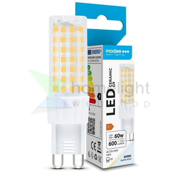 Modee Lighting LED Izzó G9 Ceramic 6W 6000K (600 lumen) ERP