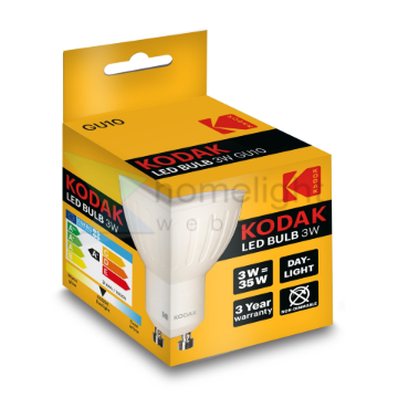 Kodak LED Izzó Spot Alu-Plastic 3W GU10 110° 6000K (240 lumen)